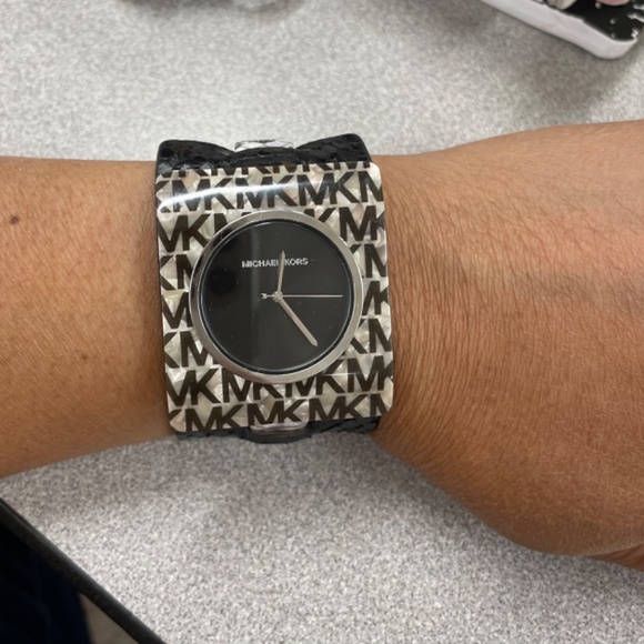 Michael Kors Snakeskin Embossed Leather Watch main image 3